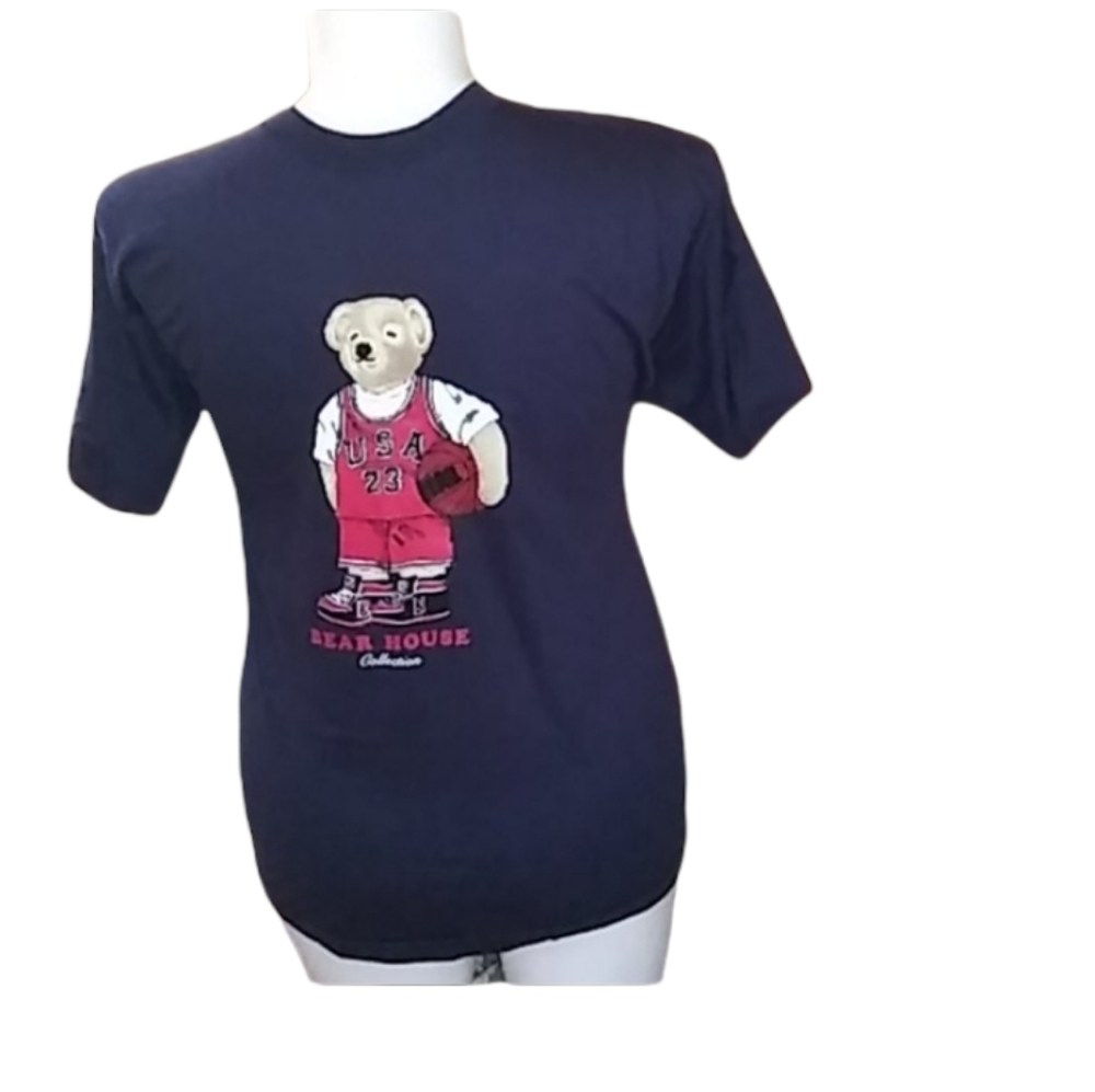 Vintage Bear House Basketball USA 23 Tee Shirt NWT